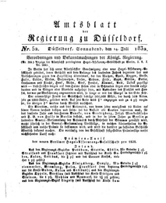 Amtsblatt für den Regierungsbezirk Düsseldorf Samstag 14. Juli 1832