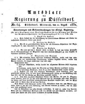 Amtsblatt für den Regierungsbezirk Düsseldorf Mittwoch 22. August 1832
