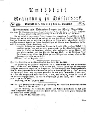 Amtsblatt für den Regierungsbezirk Düsseldorf Montag 24. Dezember 1832