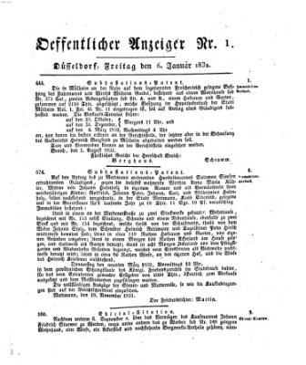 Amtsblatt für den Regierungsbezirk Düsseldorf Freitag 6. Januar 1832