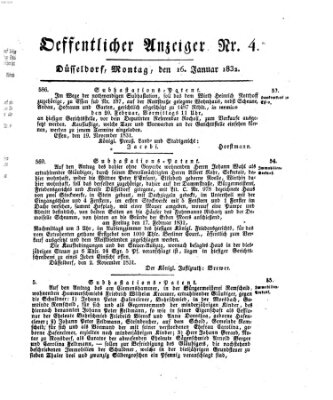 Amtsblatt für den Regierungsbezirk Düsseldorf Montag 16. Januar 1832