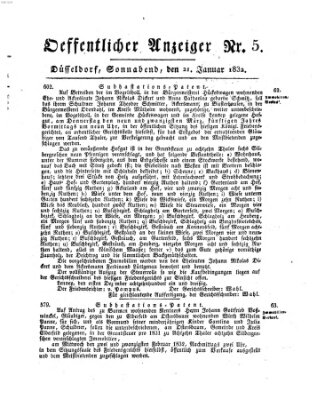 Amtsblatt für den Regierungsbezirk Düsseldorf Samstag 21. Januar 1832