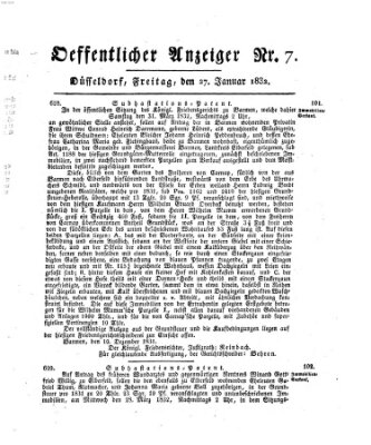 Amtsblatt für den Regierungsbezirk Düsseldorf Freitag 27. Januar 1832