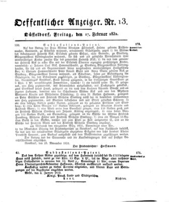 Amtsblatt für den Regierungsbezirk Düsseldorf Freitag 17. Februar 1832