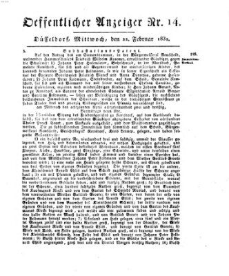 Amtsblatt für den Regierungsbezirk Düsseldorf Mittwoch 22. Februar 1832