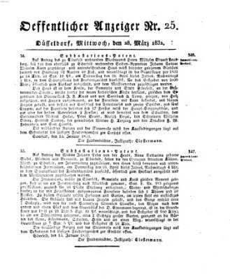 Amtsblatt für den Regierungsbezirk Düsseldorf Mittwoch 28. März 1832