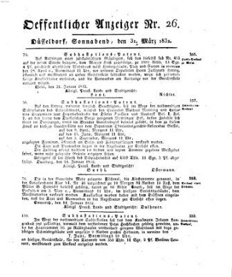 Amtsblatt für den Regierungsbezirk Düsseldorf Samstag 31. März 1832