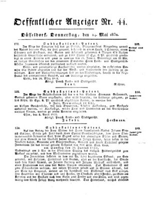 Amtsblatt für den Regierungsbezirk Düsseldorf Donnerstag 24. Mai 1832