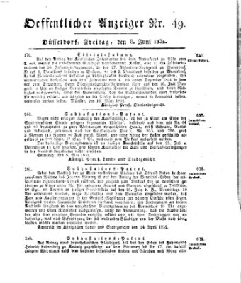 Amtsblatt für den Regierungsbezirk Düsseldorf Freitag 8. Juni 1832