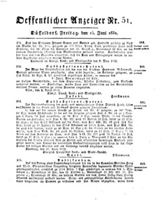 Amtsblatt für den Regierungsbezirk Düsseldorf Freitag 15. Juni 1832