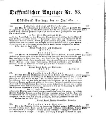Amtsblatt für den Regierungsbezirk Düsseldorf Freitag 22. Juni 1832