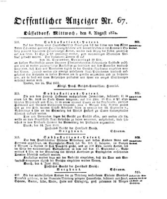 Amtsblatt für den Regierungsbezirk Düsseldorf Mittwoch 8. August 1832