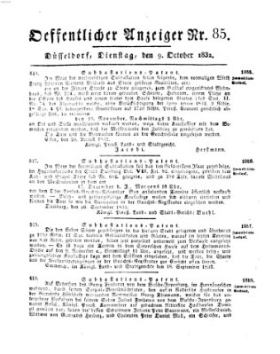 Amtsblatt für den Regierungsbezirk Düsseldorf Dienstag 9. Oktober 1832