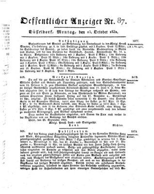 Amtsblatt für den Regierungsbezirk Düsseldorf Montag 15. Oktober 1832