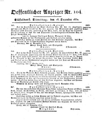 Amtsblatt für den Regierungsbezirk Düsseldorf Dienstag 18. Dezember 1832