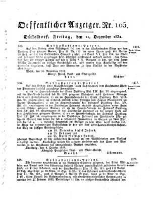 Amtsblatt für den Regierungsbezirk Düsseldorf Freitag 21. Dezember 1832