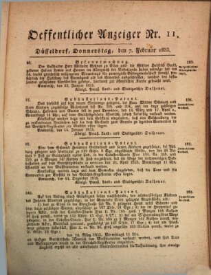 Amtsblatt für den Regierungsbezirk Düsseldorf Donnerstag 7. Februar 1833