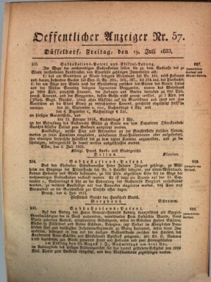 Amtsblatt für den Regierungsbezirk Düsseldorf Freitag 19. Juli 1833