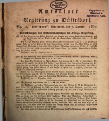 Amtsblatt für den Regierungsbezirk Düsseldorf Mittwoch 8. Januar 1834