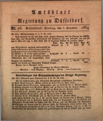 Amtsblatt für den Regierungsbezirk Düsseldorf Freitag 5. Dezember 1834