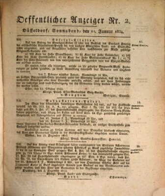 Amtsblatt für den Regierungsbezirk Düsseldorf Samstag 11. Januar 1834