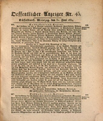 Amtsblatt für den Regierungsbezirk Düsseldorf Montag 30. Juni 1834