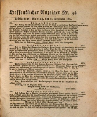 Amtsblatt für den Regierungsbezirk Düsseldorf Montag 29. Dezember 1834