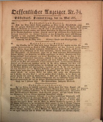 Amtsblatt für den Regierungsbezirk Düsseldorf Donnerstag 14. Mai 1835