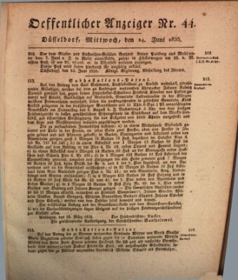 Amtsblatt für den Regierungsbezirk Düsseldorf Mittwoch 24. Juni 1835