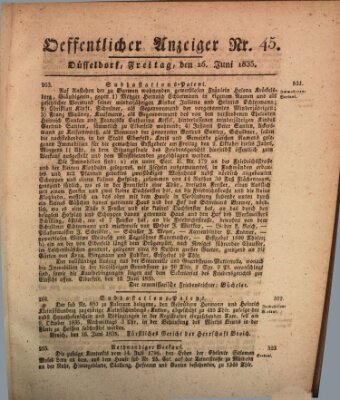 Amtsblatt für den Regierungsbezirk Düsseldorf Freitag 26. Juni 1835