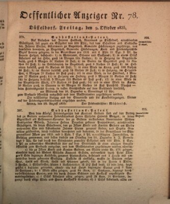 Amtsblatt für den Regierungsbezirk Düsseldorf Freitag 9. Oktober 1835