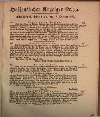 Amtsblatt für den Regierungsbezirk Düsseldorf Dienstag 13. Oktober 1835