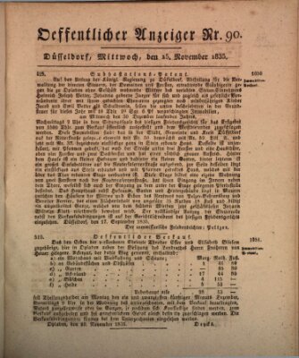 Amtsblatt für den Regierungsbezirk Düsseldorf Mittwoch 25. November 1835