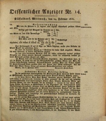 Amtsblatt für den Regierungsbezirk Düsseldorf Mittwoch 24. Februar 1836