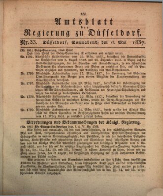 Amtsblatt für den Regierungsbezirk Düsseldorf Samstag 13. Mai 1837