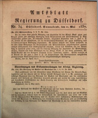 Amtsblatt für den Regierungsbezirk Düsseldorf Samstag 20. Mai 1837