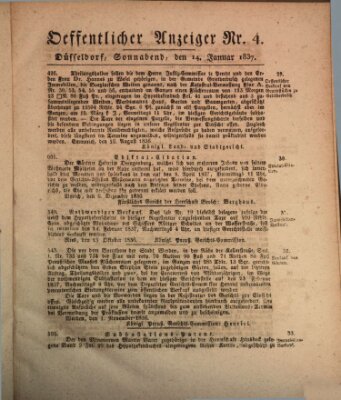 Amtsblatt für den Regierungsbezirk Düsseldorf Samstag 14. Januar 1837