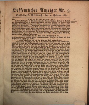 Amtsblatt für den Regierungsbezirk Düsseldorf Mittwoch 1. Februar 1837