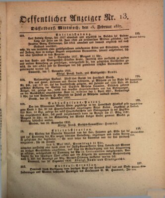 Amtsblatt für den Regierungsbezirk Düsseldorf Mittwoch 15. Februar 1837