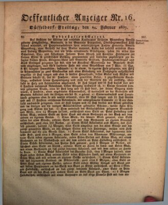 Amtsblatt für den Regierungsbezirk Düsseldorf Freitag 24. Februar 1837