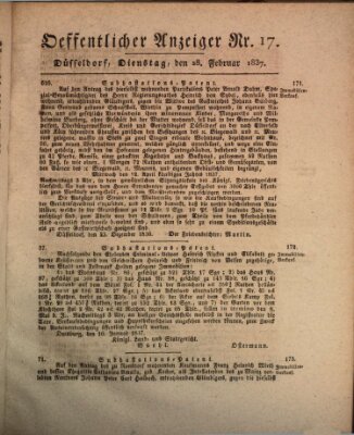 Amtsblatt für den Regierungsbezirk Düsseldorf Dienstag 28. Februar 1837