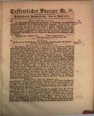 Amtsblatt für den Regierungsbezirk Düsseldorf Samstag 22. April 1837