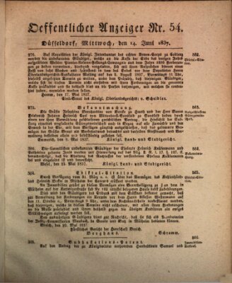 Amtsblatt für den Regierungsbezirk Düsseldorf Mittwoch 14. Juni 1837