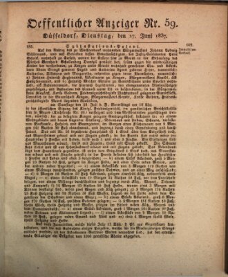 Amtsblatt für den Regierungsbezirk Düsseldorf Dienstag 27. Juni 1837