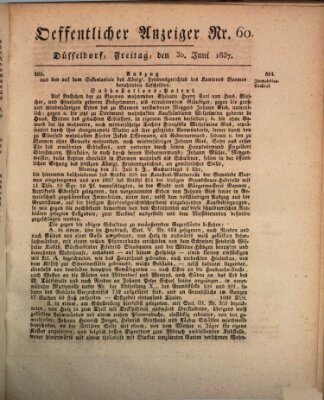 Amtsblatt für den Regierungsbezirk Düsseldorf Freitag 30. Juni 1837