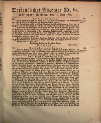 Amtsblatt für den Regierungsbezirk Düsseldorf Freitag 14. Juli 1837