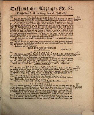 Amtsblatt für den Regierungsbezirk Düsseldorf Dienstag 18. Juli 1837