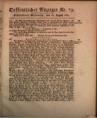 Amtsblatt für den Regierungsbezirk Düsseldorf Mittwoch 23. August 1837