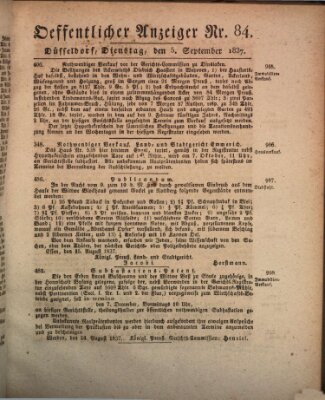 Amtsblatt für den Regierungsbezirk Düsseldorf Dienstag 5. September 1837