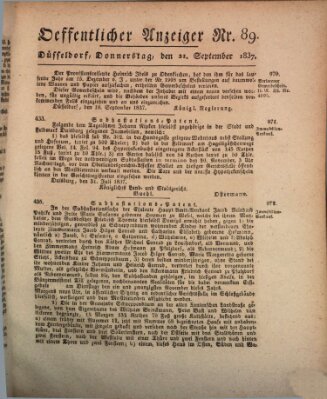 Amtsblatt für den Regierungsbezirk Düsseldorf Donnerstag 21. September 1837